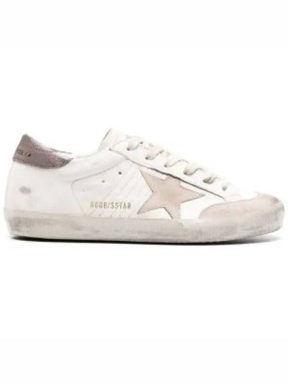 Super Star Lace Up Low Top Sneakers Light Brown White - GOLDEN GOOSE - BALAAN 2