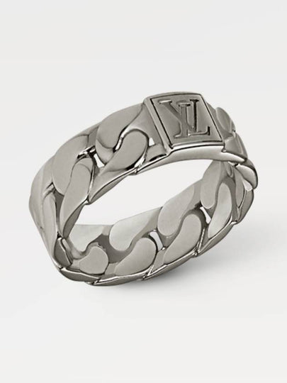 LV Mosaic Chain Ring Silver - LOUIS VUITTON - BALAAN 2