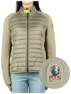 Olivia Logo Patch Padded Jacket Dark Beige - PARAJUMPERS - BALAAN 2