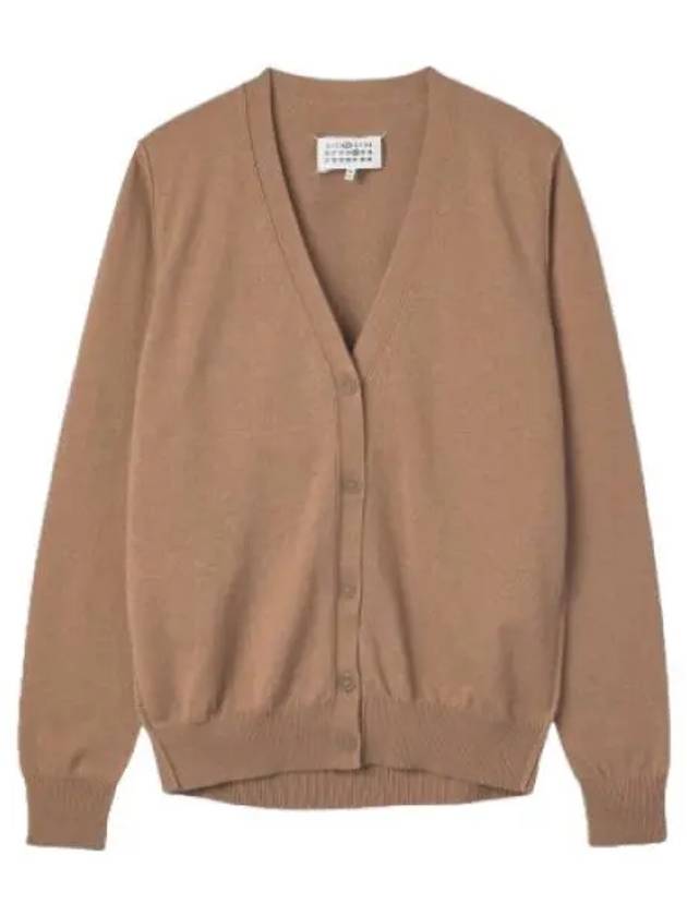 Eco Cashmere V neck Cardigan Almond - MAISON MARGIELA - BALAAN 1