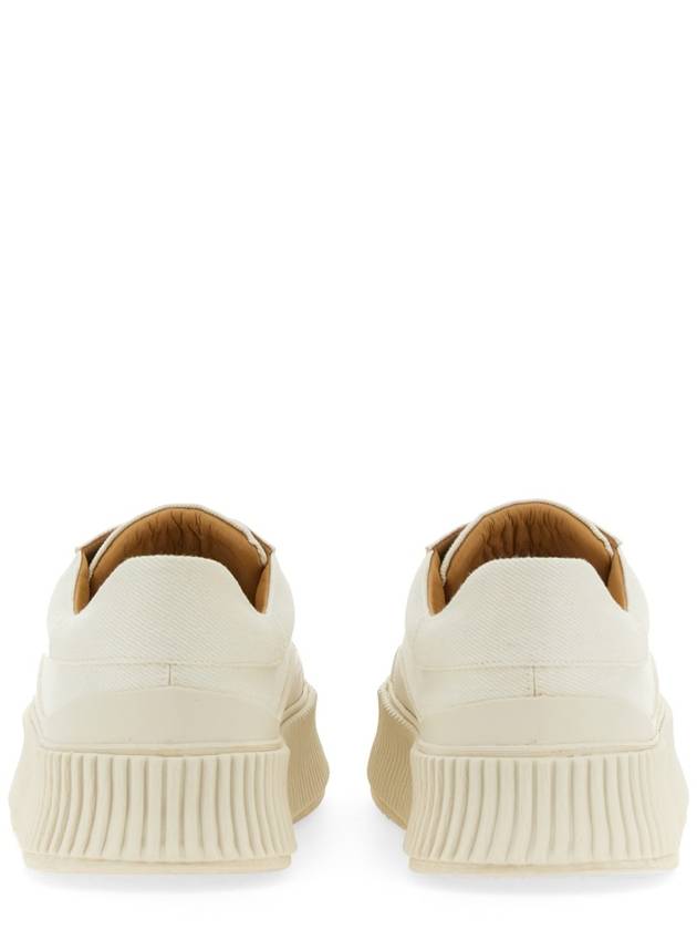 Canvas Platform Low Top Sneakers White - JIL SANDER - BALAAN 3