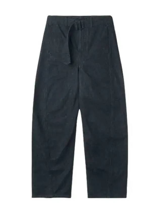 Belted wide pants navy - LEMAIRE - BALAAN 1