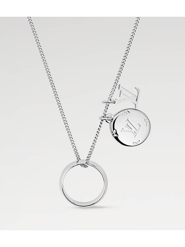 Monogram Charms Necklace Silver - LOUIS VUITTON - BALAAN 3