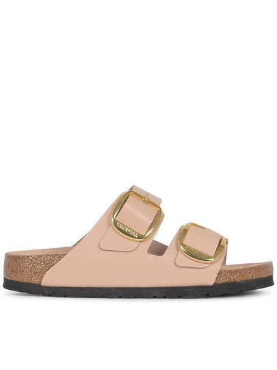 Arizona Big Buckle Leather Slider Slipper Beige - BIRKENSTOCK - BALAAN 2