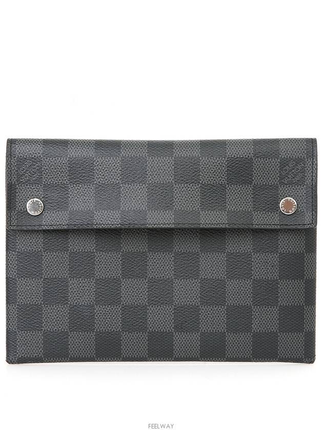 Damier Graphite Alpha Triple Pouch Clutch N60255 - LOUIS VUITTON - BALAAN 4