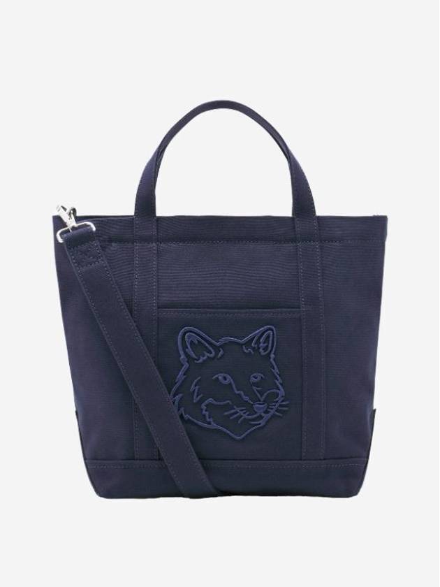 24SS Fox Head Small Tote Bag Shoulder Ink Blue - MAISON KITSUNE - BALAAN 2