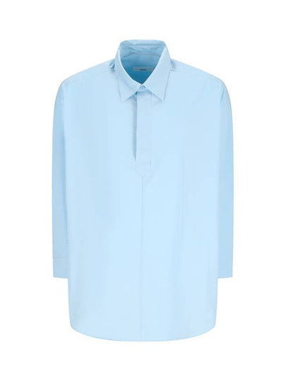 Long Sleeve Shirt Short Dress Sky Blue - AMI - BALAAN 2