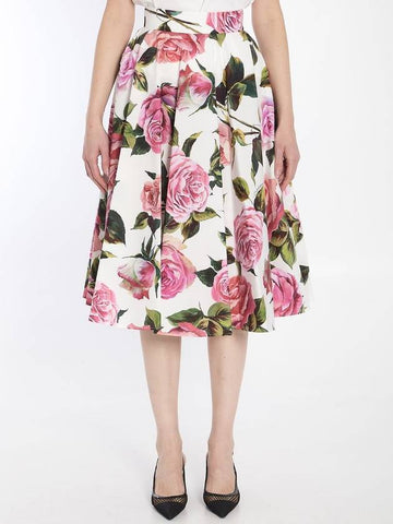 Midi flared floral skirt - DOLCE&GABBANA - BALAAN 1