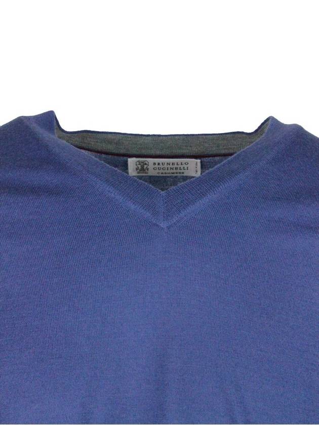 Sweater M2400162CA709 BLUE - BRUNELLO CUCINELLI - BALAAN 3