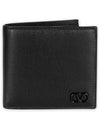 Men's V Logo Signature Half Wallet Black - VALENTINO - BALAAN 3