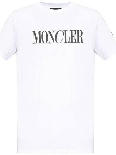 Logo Print Cotton Short Sleeve T-Shirt White - MONCLER - BALAAN 1