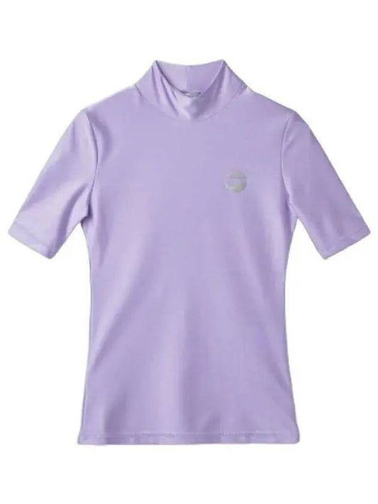 High neck jersey t shirt lilac long sleeve - COPERNI - BALAAN 1