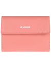 Engraved Logo Leather Card Wallet Pink - JIL SANDER - BALAAN 2