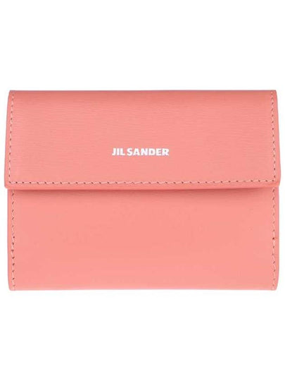 Engraved Logo Leather Card Wallet Pink - JIL SANDER - BALAAN 2