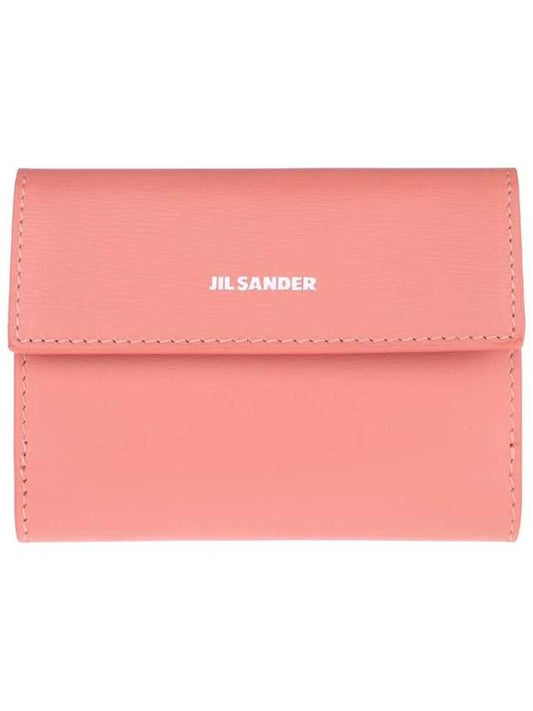 Engraved Logo Leather Card Wallet Pink - JIL SANDER - BALAAN 2