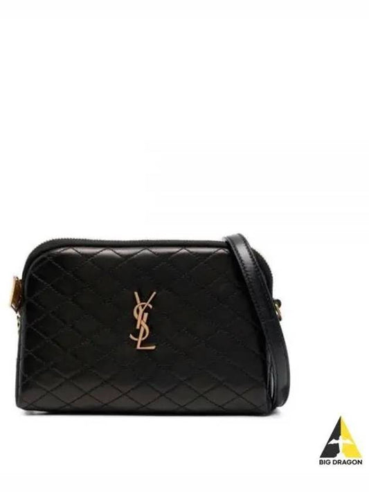 Gaby Quilted Lambskin Chain Cross Bag Black - SAINT LAURENT - BALAAN 2