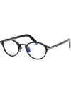 Glasses Frame TF5920DB 001 Round Horn Frame Blue Light Blocking Asian Fit Eye Protection - TOM FORD - BALAAN 7