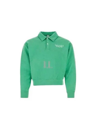 Country Club Long Sleeve Cotton Polo Shirt Green - SPORTY & RICH - BALAAN 2