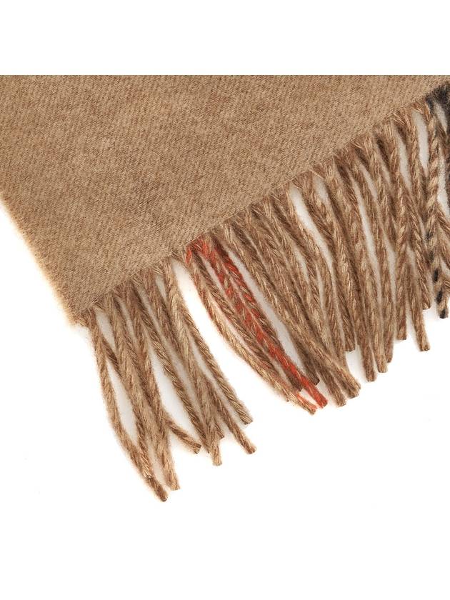 Check EKD Embroidered Reversible Cashmere Scarf Sand - BURBERRY - BALAAN 8