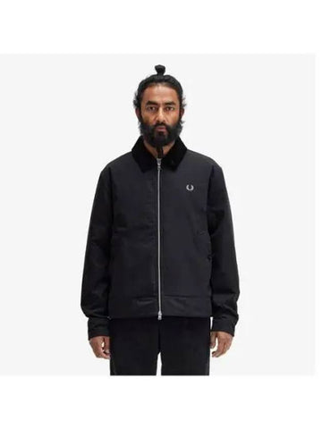 Fred Perry Sharp Two Way Caban Jacket Black AFPM2438535 102 - FRED PERRY - BALAAN 1