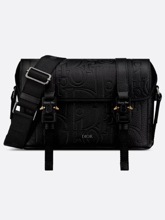 Hit The Road Grained Calfskin Flap Messenger Bag Black - DIOR - BALAAN 2