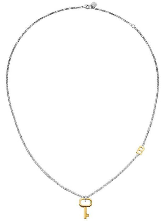 BB Love Key Italian chain necklace two tone combination - BE/GINS - BALAAN 1