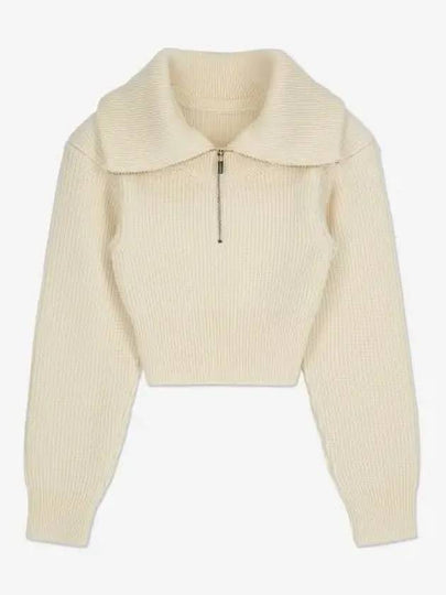 La Maille Risoul Double Collar Knit Top Offwhite - JACQUEMUS - BALAAN 2