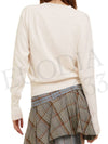 Bea Logo Cardigan Cream - VIVIENNE WESTWOOD - BALAAN 8