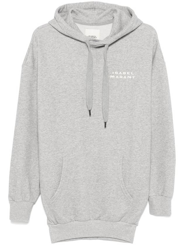 Solena Embroidered Logo Oversized Hoodie Grey - ISABEL MARANT - BALAAN 2