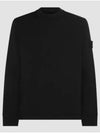 Ghost Piece Cotton Jersey Crew Neck Sweatshirt Black - STONE ISLAND - BALAAN 2