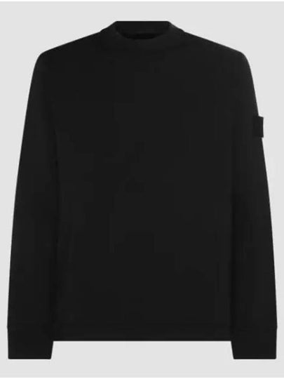 Ghost Piece Cotton Jersey Crew Neck Sweatshirt Black - STONE ISLAND - BALAAN 2