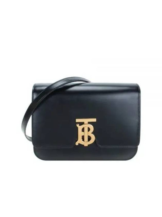 Small Leather TB Shoulder Bag Black - BURBERRY - BALAAN 2