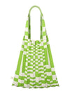 Shoulder bag grid green - PLEATSMAMA - BALAAN 5