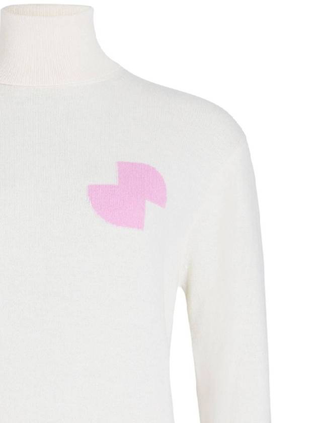 Wool Logo Turtleneck White - PATOU - BALAAN 3