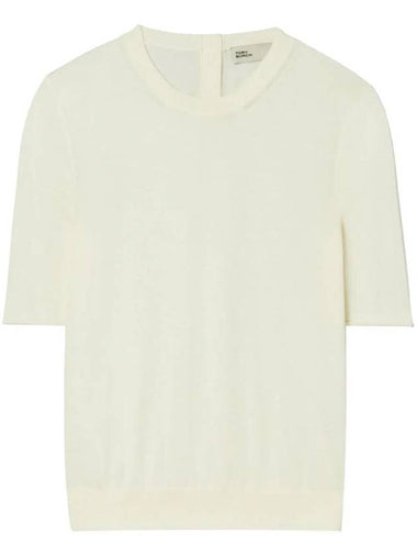 silk blend fine knit top 148321104 - TORY BURCH - BALAAN 1