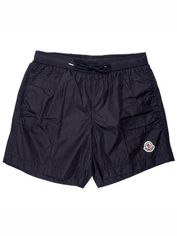 Men's Logo Patch Swim Shorts Navy - MONCLER - BALAAN 1