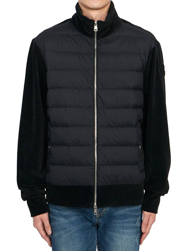 Padded Panel Zip-Up Jacket Black - MONCLER - BALAAN 2