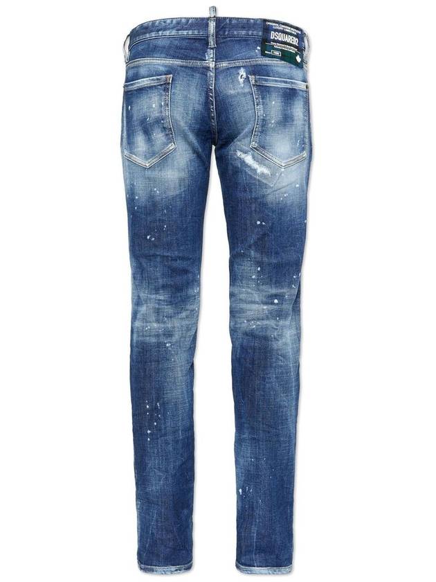 Medium Heritage Rammendo Wash Skinny Jeans Blue - DSQUARED2 - BALAAN 4