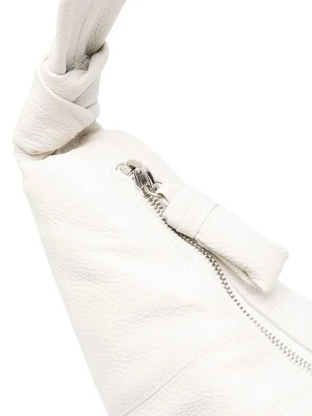 Medium Croissant Soft Grained Leather Crossbody Bag White - LEMAIRE - BALAAN 4