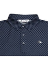 Men s pattern polo collar t shirt 9524GXSS NAVY - BLACK&WHITE - BALAAN 3