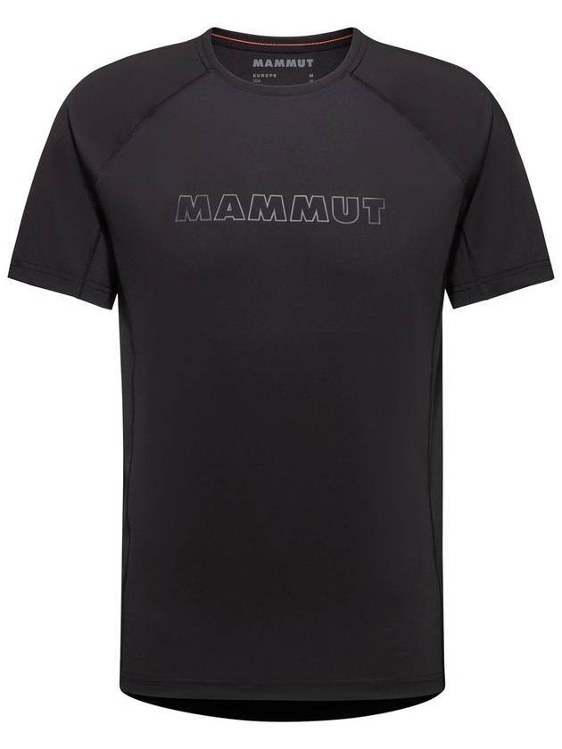 Men's Selun FL Logo Short Sleeve T-Shirt Glacier Black - MAMMUT - BALAAN 1