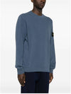 Logo Patch Crew Neck Sweatshirt Navy - STONE ISLAND - BALAAN 4