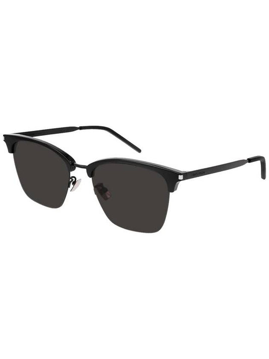 Eyewear Square Acetate Sunglasses Black - SAINT LAURENT - BALAAN.