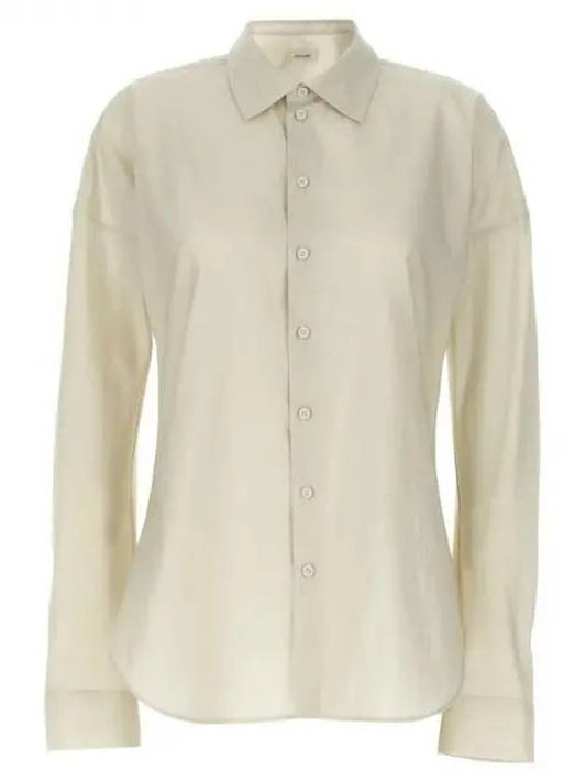 FITTED COTTON SILK SHIRT - LEMAIRE - BALAAN 1