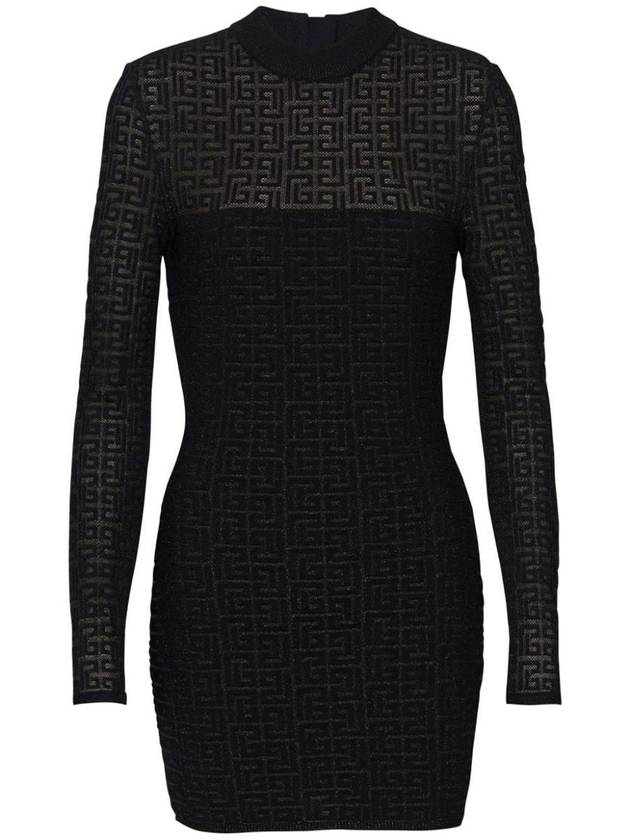 Balmain Pb Maze Monogram Knit Dress Clothing - BALMAIN - BALAAN 1