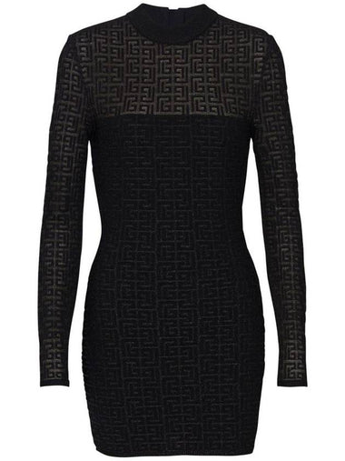 Balmain Pb Maze Monogram Knit Dress Clothing - BALMAIN - BALAAN 1