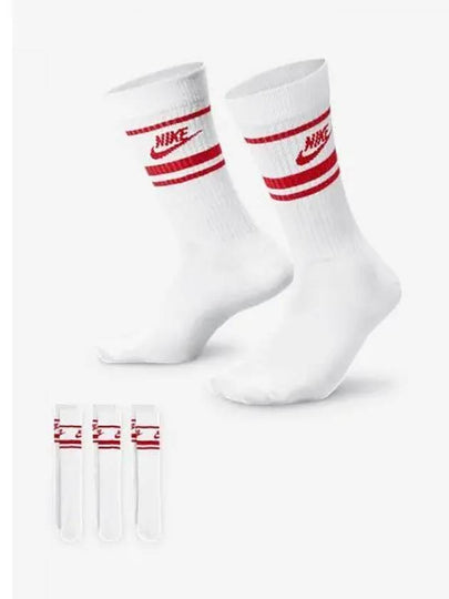 Sportswear Everyday Essential Crew Socks 3 Pack White - NIKE - BALAAN 2