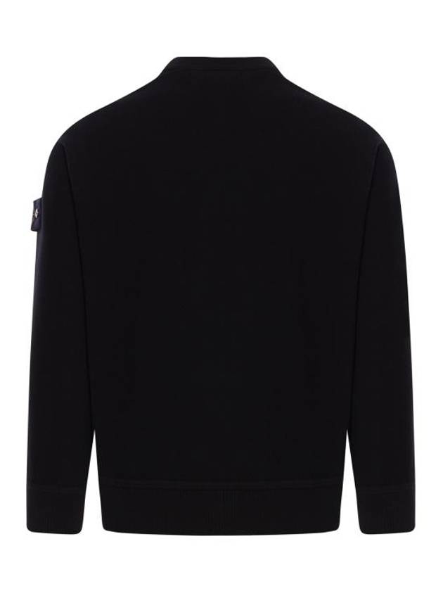 Logo Patch Crew Neck Knit Top Black - STONE ISLAND - BALAAN 3