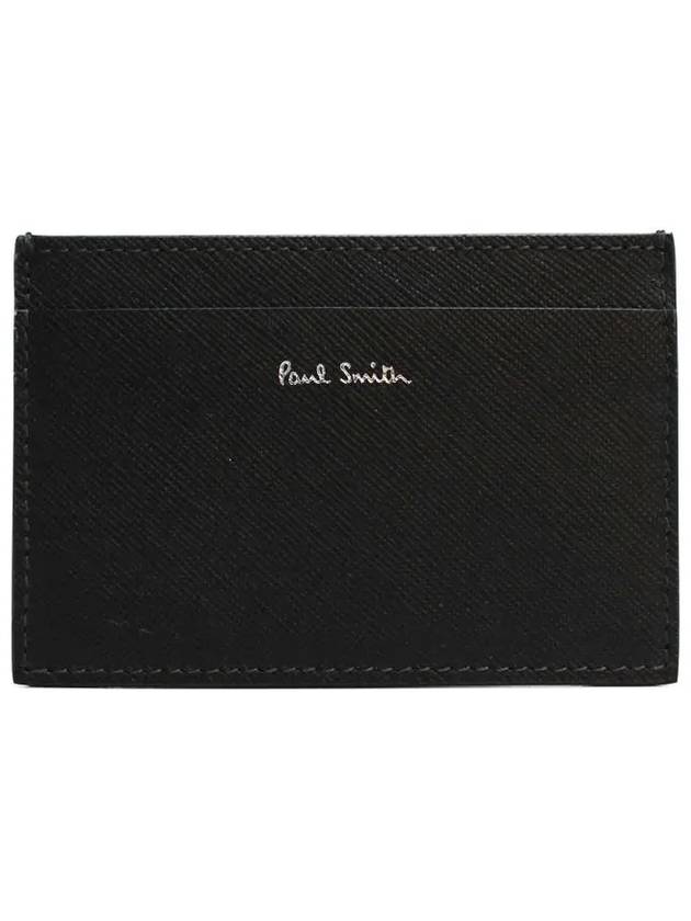 Commuter Mini Print Card Wallet Black - PAUL SMITH - BALAAN 3