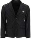 Re-Nylon Single Jacket Black - PRADA - BALAAN 3